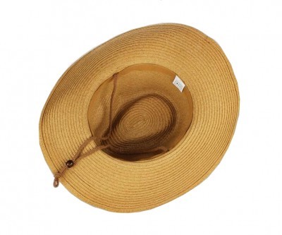 SKB003 Design Western Cowboy Hat Style Custom Foldable Straw Hat Style Foldable Customized Sunshade Hat Style Straw Hat Center side view